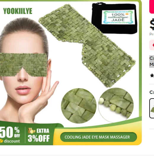 Jade Beads Curtain Eye Mask