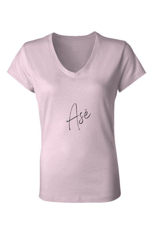 Asé Women's Jersey V-Neck T-Shirt - Pink